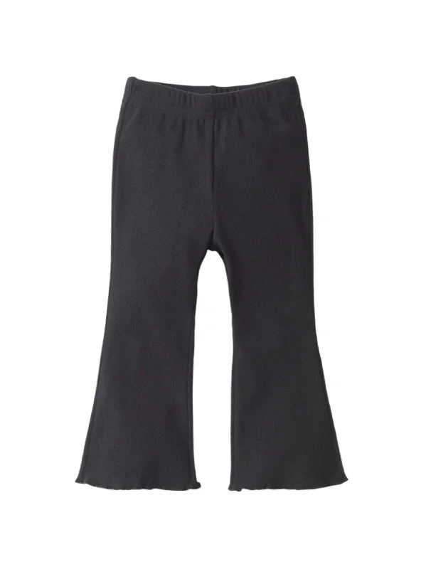 Ribbed Flare Pant - Black