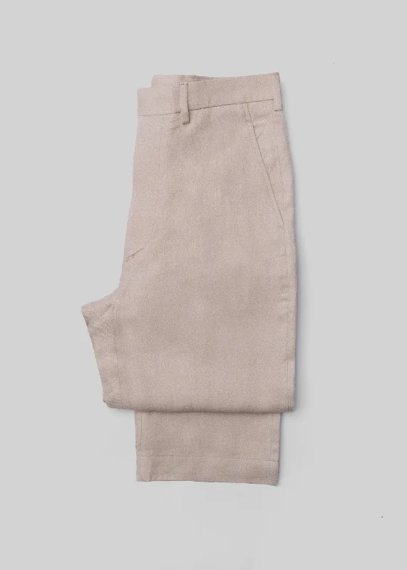 French Linen Flat Front Trouser