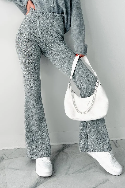 Anastasia Metallic Flare Pants (Silver)