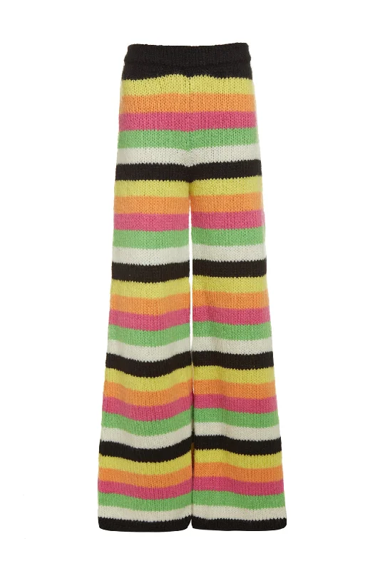 Liu Knit Pant in Multi Striped Cashmere