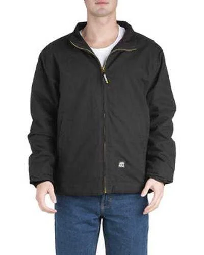 Berne JL17 Men's Flagstone Flannel-Lined Duck Jacket - Black