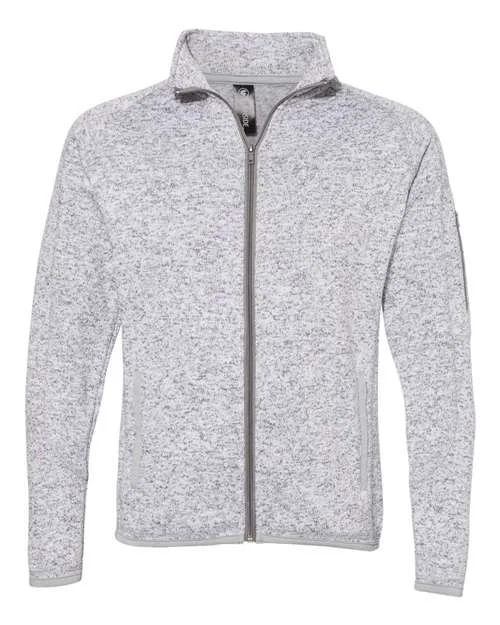 Burnside 5901 Women's Sweater Knit Jacket - Heather Grey