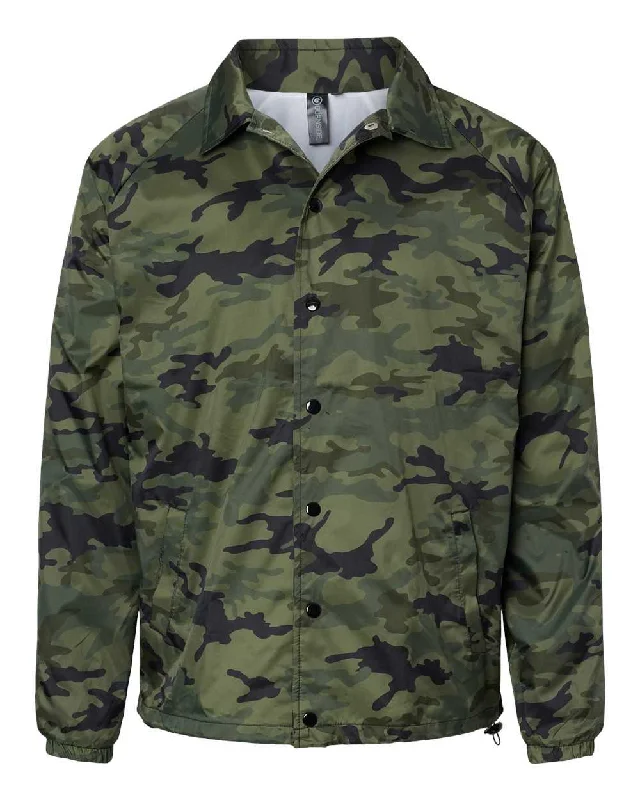 Burnside 9718 Coaches Jacket - Green Camo