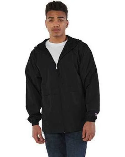 Champion CO125 Adult Full-Zip Anorak Jacket - Black