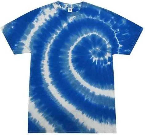 Colortone 1000 Multi-Color Tie-Dyed T-Shirt - Swirl Blue