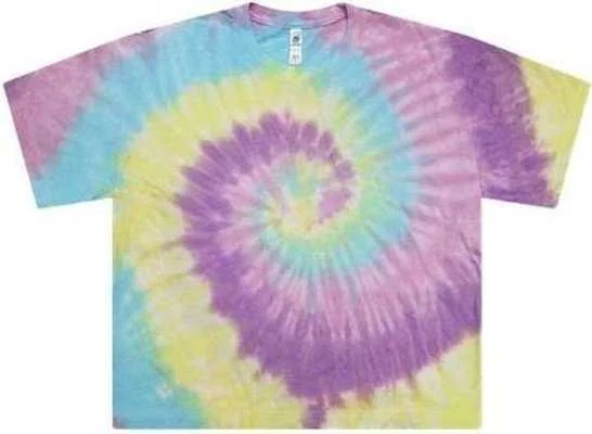 Colortone 1050 Women's Tie-Dyed Crop T-Shirt - Jellybean