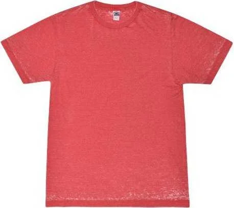 Colortone 1350 Acid Wash Burnout T-Shirt - Ruby