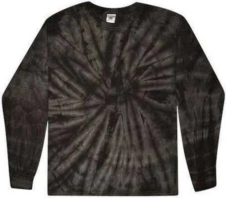 Colortone 2000 Tie-Dyed Long Sleeve T-Shirt - Spider Black