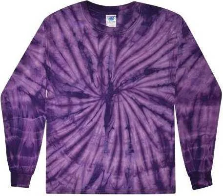 Colortone 2000 Tie-Dyed Long Sleeve T-Shirt - Spider Purple