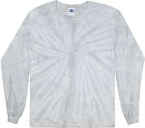 Colortone 2000 Tie-Dyed Long Sleeve T-Shirt - Spider Silver