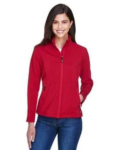 Core 365 78184 Ladies' Cruise Two-Layer Fleece Bonded SoftShell Jacket - Red