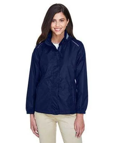 Core 365 78185 Ladies' Climate Seam-Sealed Lightweight Variegated Ripstop Jacket - Navy