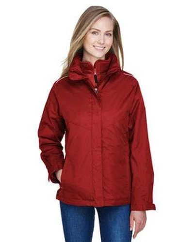 Core 365 78205 Ladies' Region 3-In-1 Jacket with Fleece Liner - Red