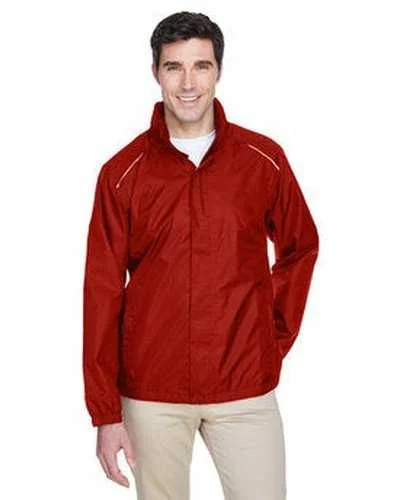 Core 365 88185 Men's Climate Seam-Sealed Lightweight Variegated Ripstop Jacket - Red