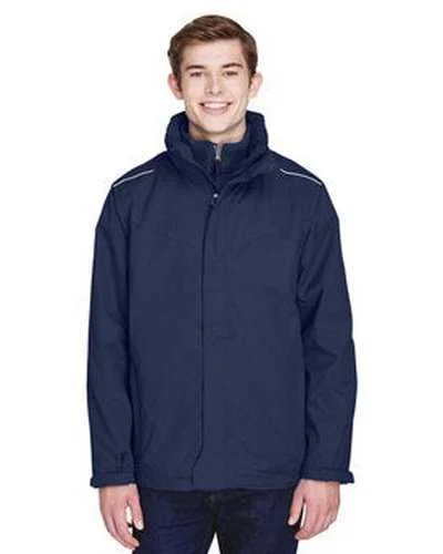 Core 365 88205 Men's Region 3-In-1 Jacket with Fleece Liner - Navy