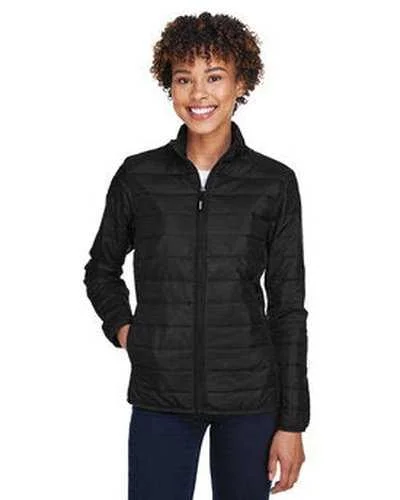 Core 365 CE700W Ladies' Prevail Packable Puffer Jacket - Black