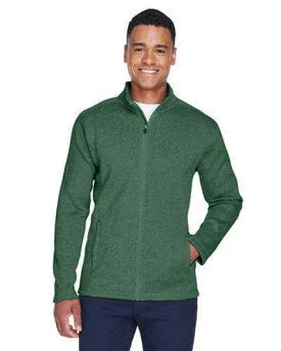 Devon & Jones DG793 Men's Bristol Full-Zip Sweater Fleece Jacket - Forest Heather