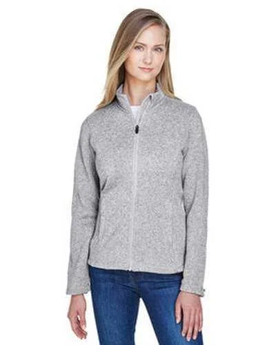 Devon & Jones DG793W Ladies' Bristol Full-Zip Sweater Fleece Jacket - Gray Heather