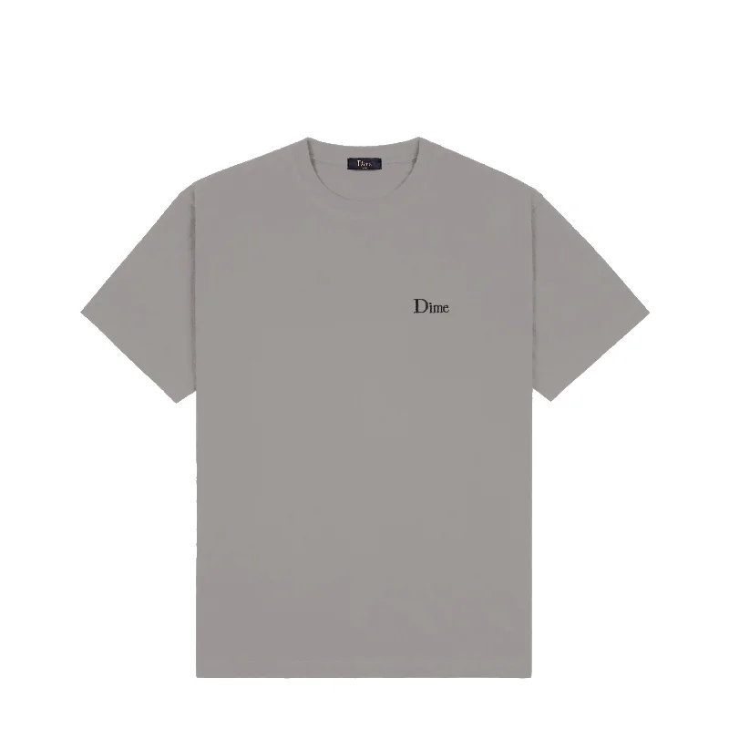 Dime Classic Small Logo T-Shirt - Charcoal