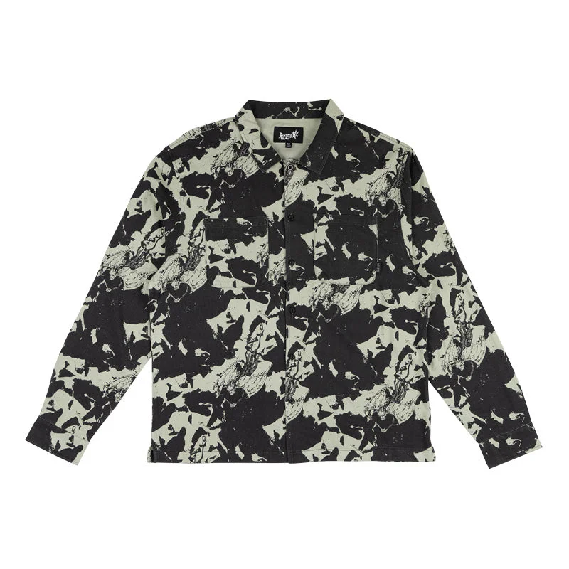 Diver Long Sleeve Rayon Shirt - Sage