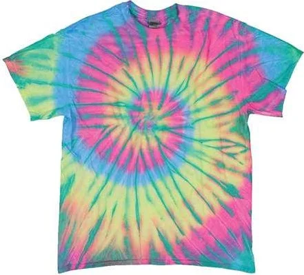 Dyenomite 200NR Neon Rush Tie-Dyed T-Shirt - Aqua