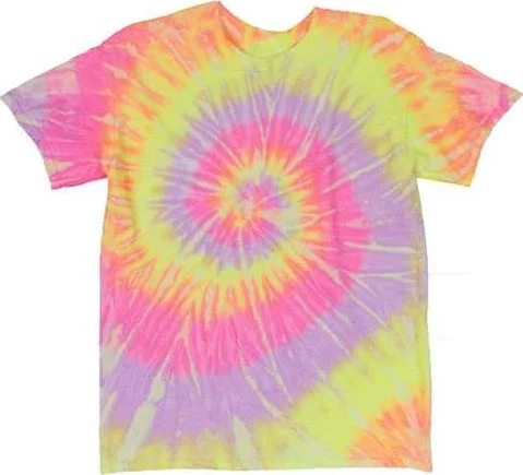 Dyenomite 200NR Neon Rush Tie-Dyed T-Shirt - Glow In The Dark Grapefruit