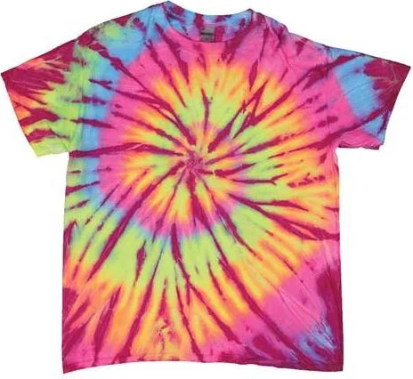 Dyenomite 200NR Neon Rush Tie-Dyed T-Shirt - Pomegranate