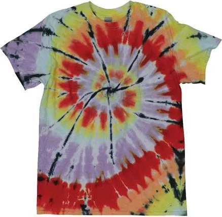 Dyenomite 200TD Rainbow Cut-Spiral Tie-Dyed T-Shirt - Energy