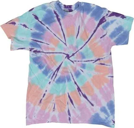 Dyenomite 200TD Rainbow Cut-Spiral Tie-Dyed T-Shirt - Mindfulness