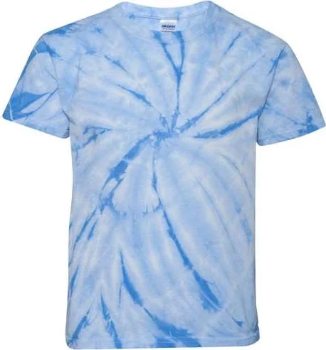 Dyenomite 20BCY Youth Cyclone Vat-Dyed Pinwheel Short Sleeve T-Shirt - Columbia