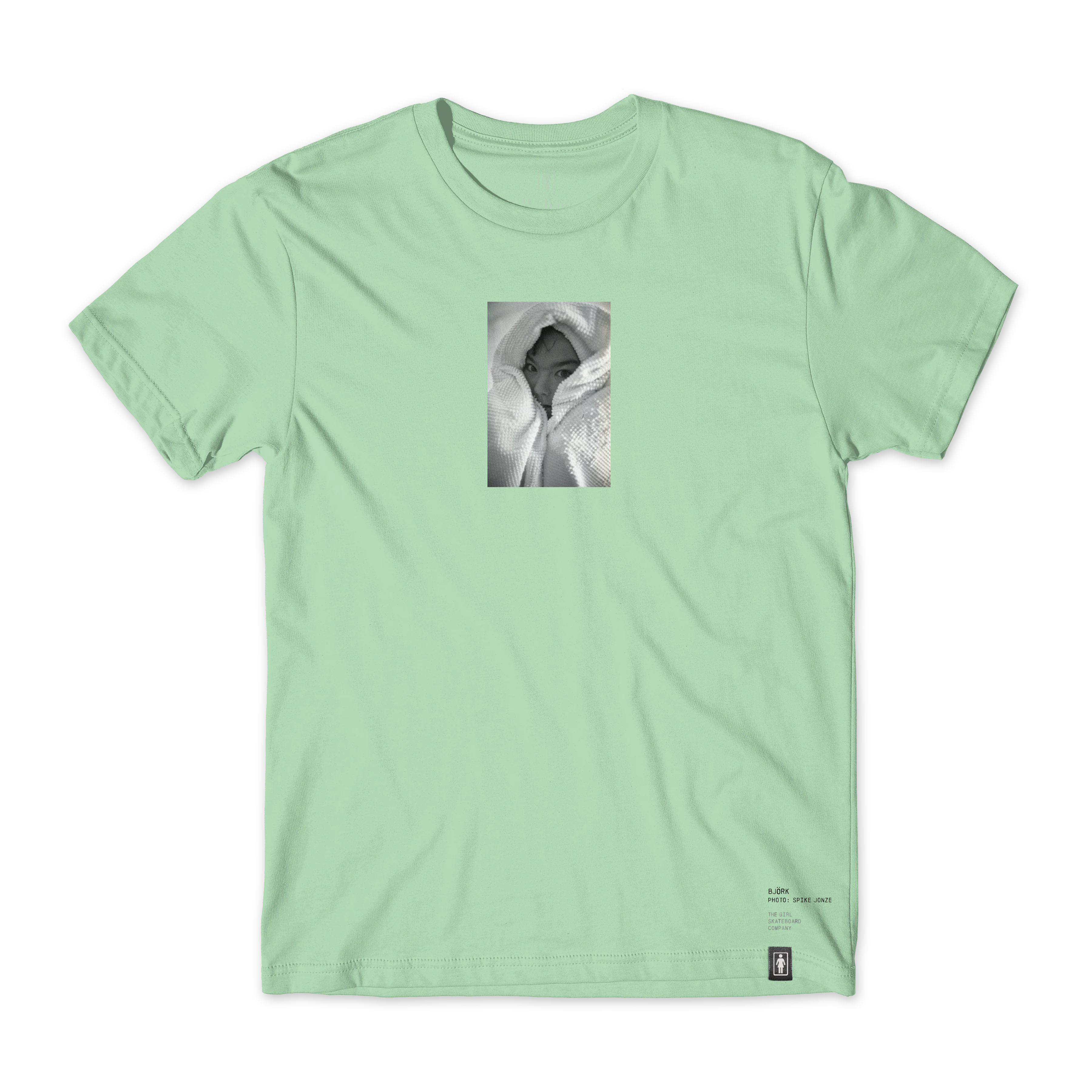 Girl Skateboards Shot By Spike Bjork Tee - Mint Green