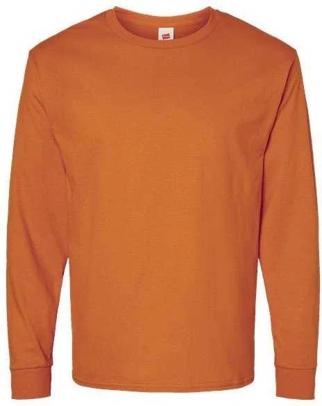 Hanes 5286 Essential-T Long Sleeve T-Shirt - Texas Orange