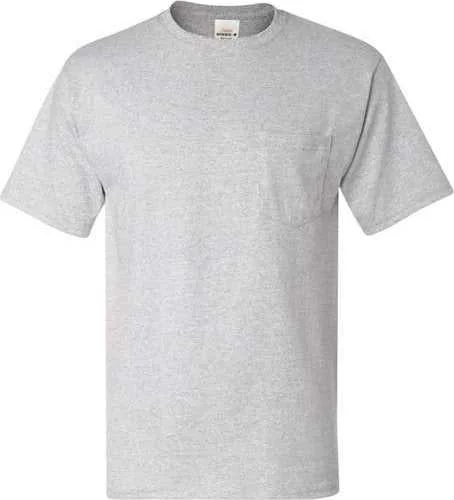 Hanes 5590 Authentic Pocket T-Shirt - Ash