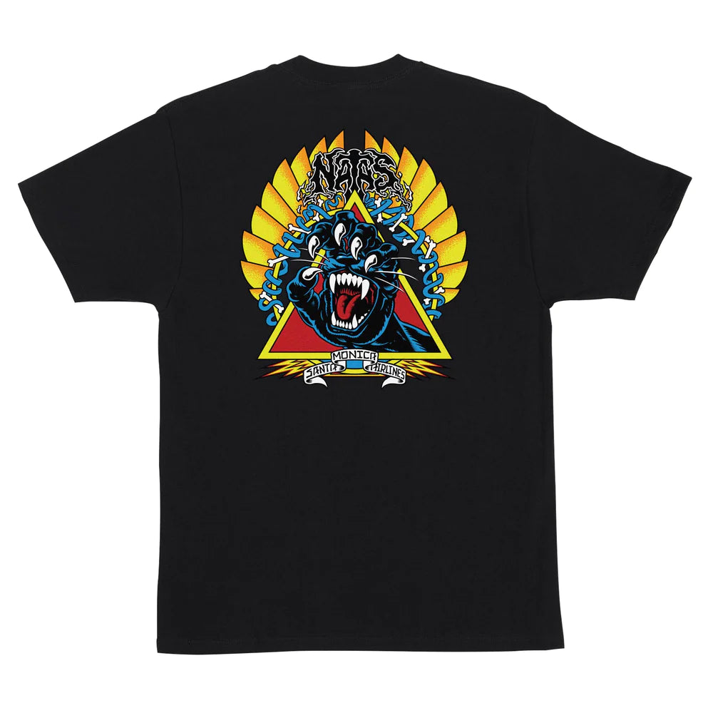 Natas Screaming Panther T-Shirt | Black