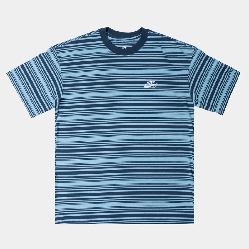 Nike SB Max90 Striped Skate Tee Shirt - Blue