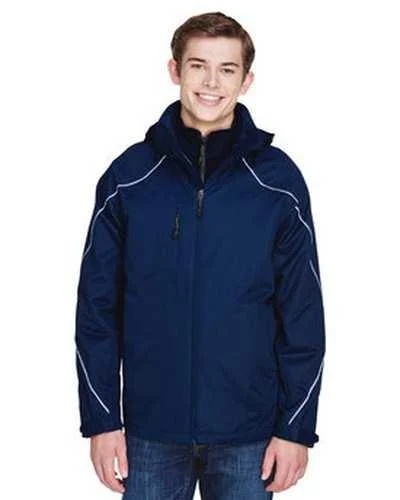 North End 88196 Men's Angle 3-In-1 Jacket with Bonded Fleece Liner - Night