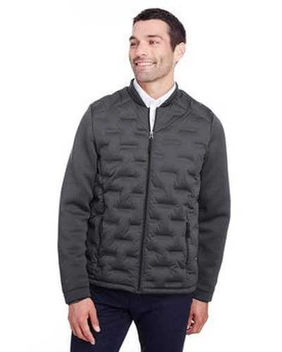 North End NE710 Men's Loft Pioneer Hybrid Bomber Jacket - Carbon Black H Black