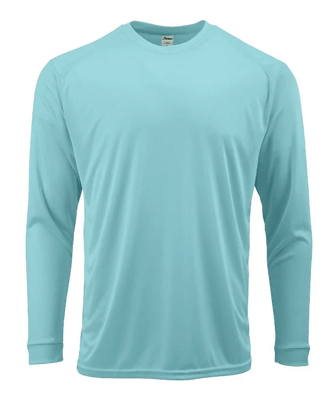 Paragon 210 Adult Long Sleeve Performance Tee - Aqua Blue