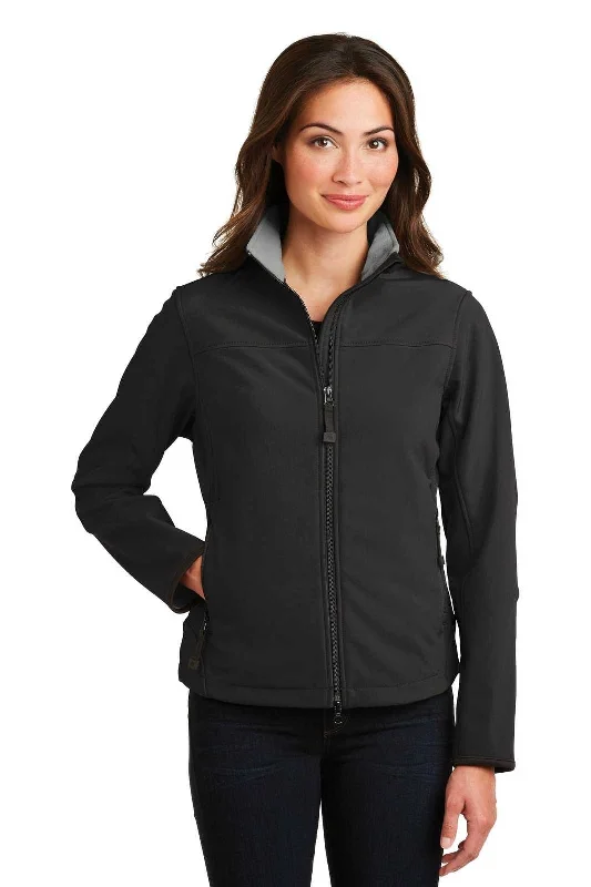 Port Authority L790 Ladies Glacier Soft Shell Jacket - Black Chrome