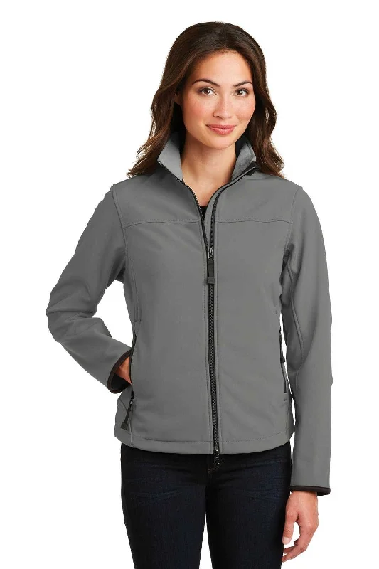 Port Authority L790 Ladies Glacier Soft Shell Jacket - Smoke Gray Chrome