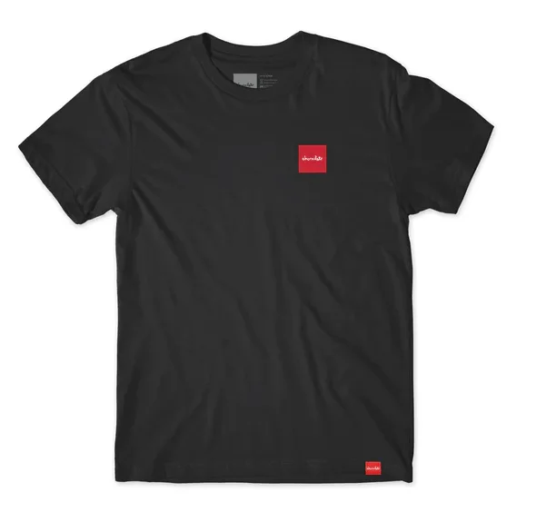 Red Square Tee | Black