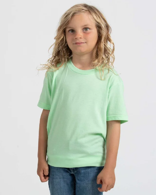 Tultex 235 Youth Fine Jersey T-Shirt - Heather Neo Mint