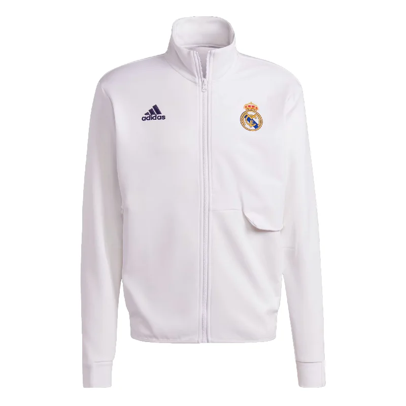 adidas Men's Real Madrid 2023/24 Anthem Jacket White