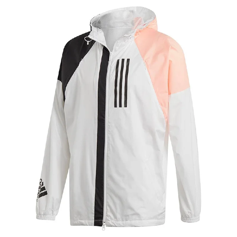 adidas Men's W.N.D. Jacket White/Black/Glow Pink