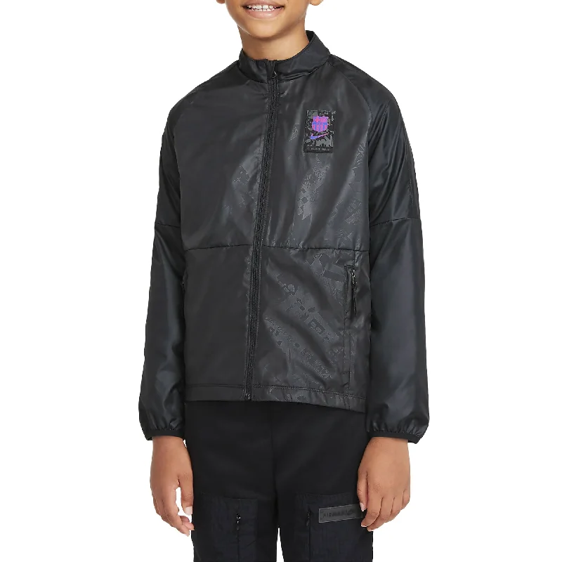 Nike Kids FC Barcelona 2021/22 Repel Academy AWF Jacket Black/Hyper Royal