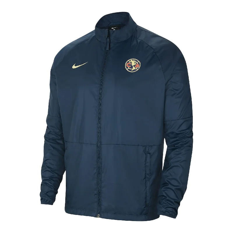 Nike Men's Club America Repel Academy AWF Jacket Armory Navy/Lemon Chiffon