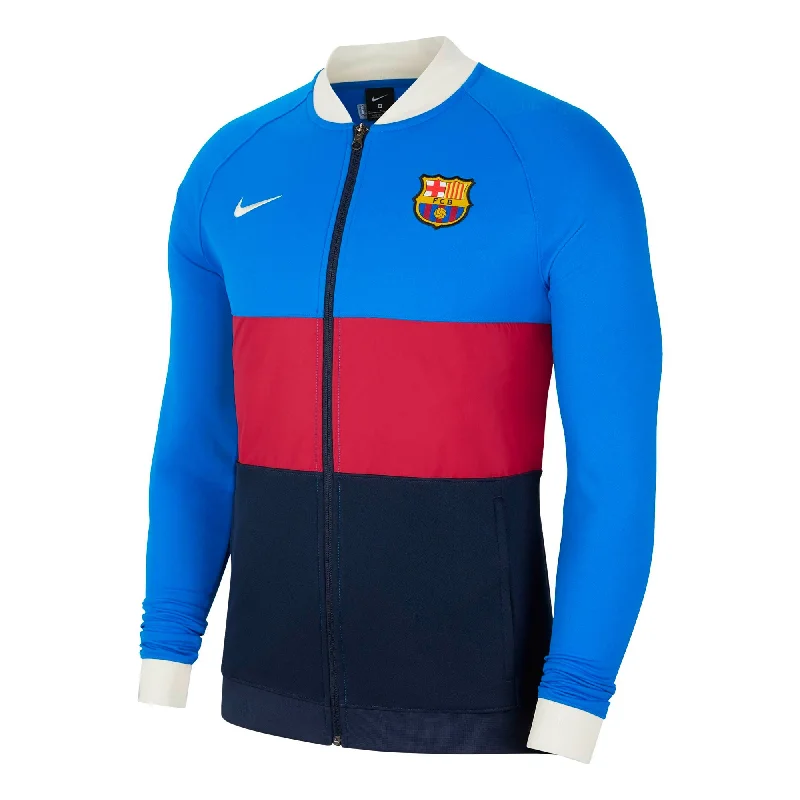 Nike Men's FC Barcelona 2021/22 Anthem Jacket Obsidian/Noble Red