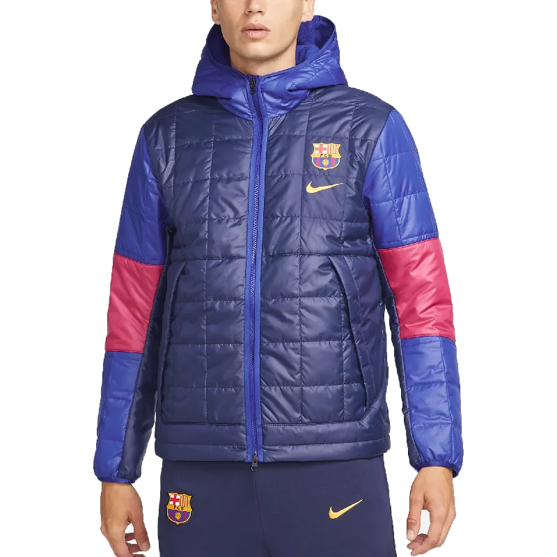 Nike Men's FC Barcelona Synthetic Fleece Full Zip Jacket 21/22 Blue/Red