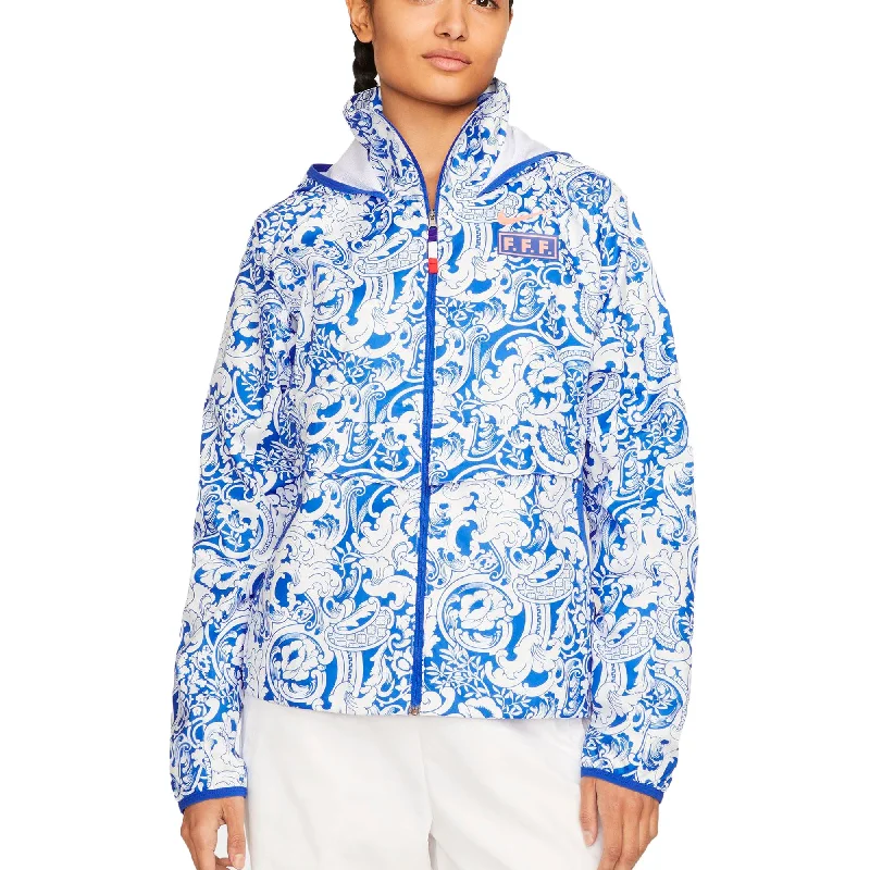 Nike Women's France Jacket White/ Hyper Cobalt