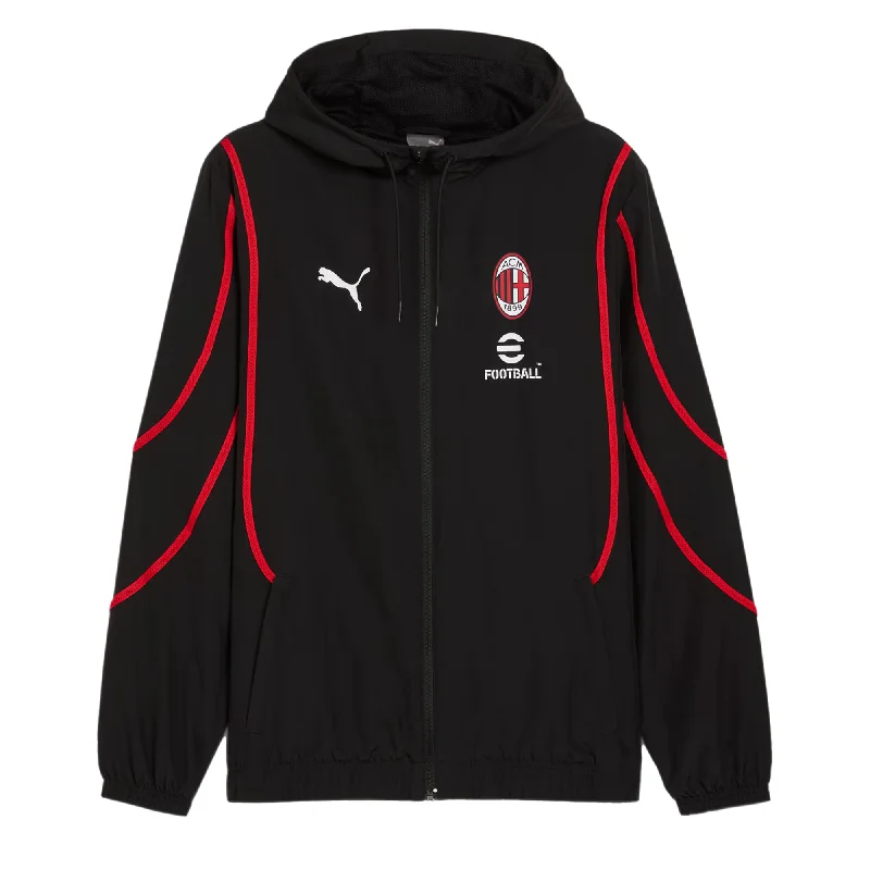 PUMA Men's AC Milan 2024/25 Prematch Woven Jacket Black/Red